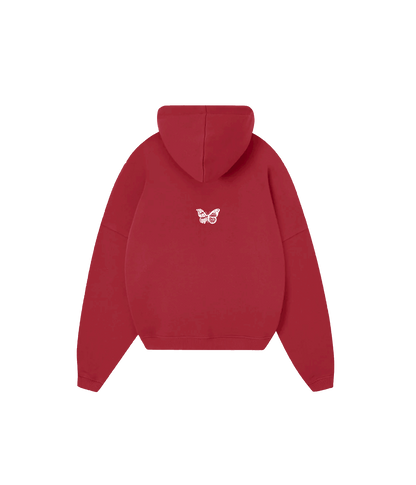 SUDADERA DOBLE BORDADO ROJA