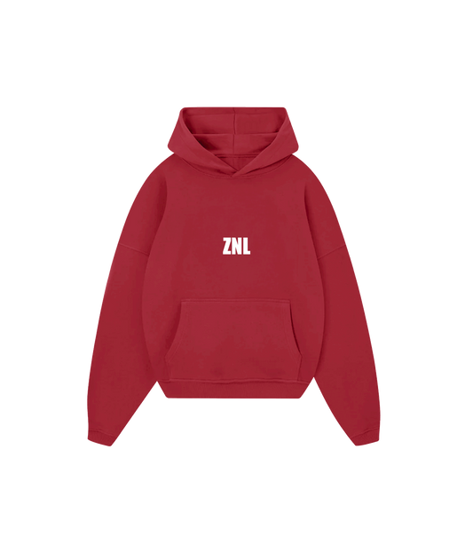 SUDADERA DOBLE BORDADO ROJA